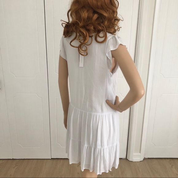 Sanctuary White Ruffle Dress with Embroidery - Picture 4 of 5